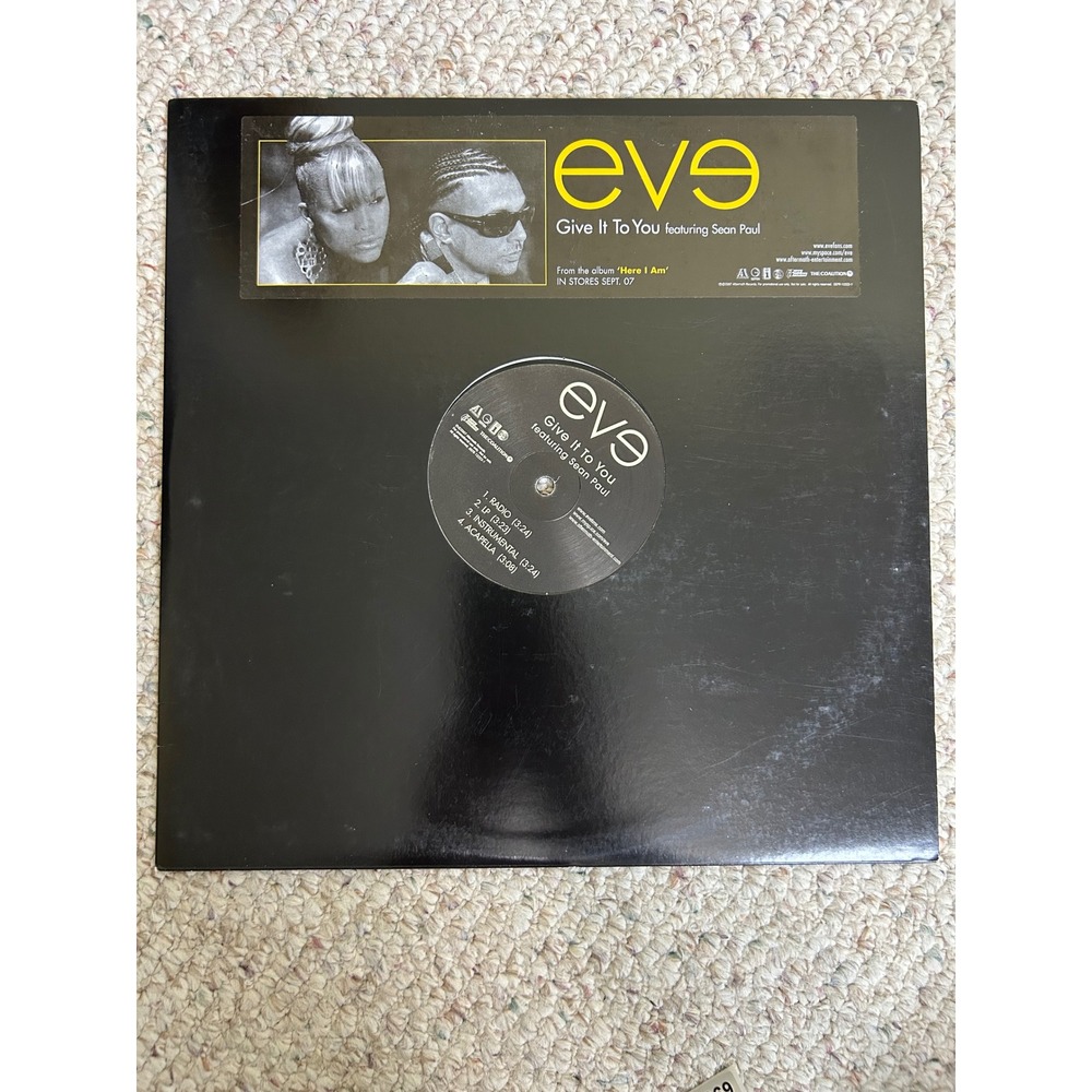 Eve Give It To You ft Sean Paul 12" Vinyl Single Aftermath 2007 Promo Hip Hop